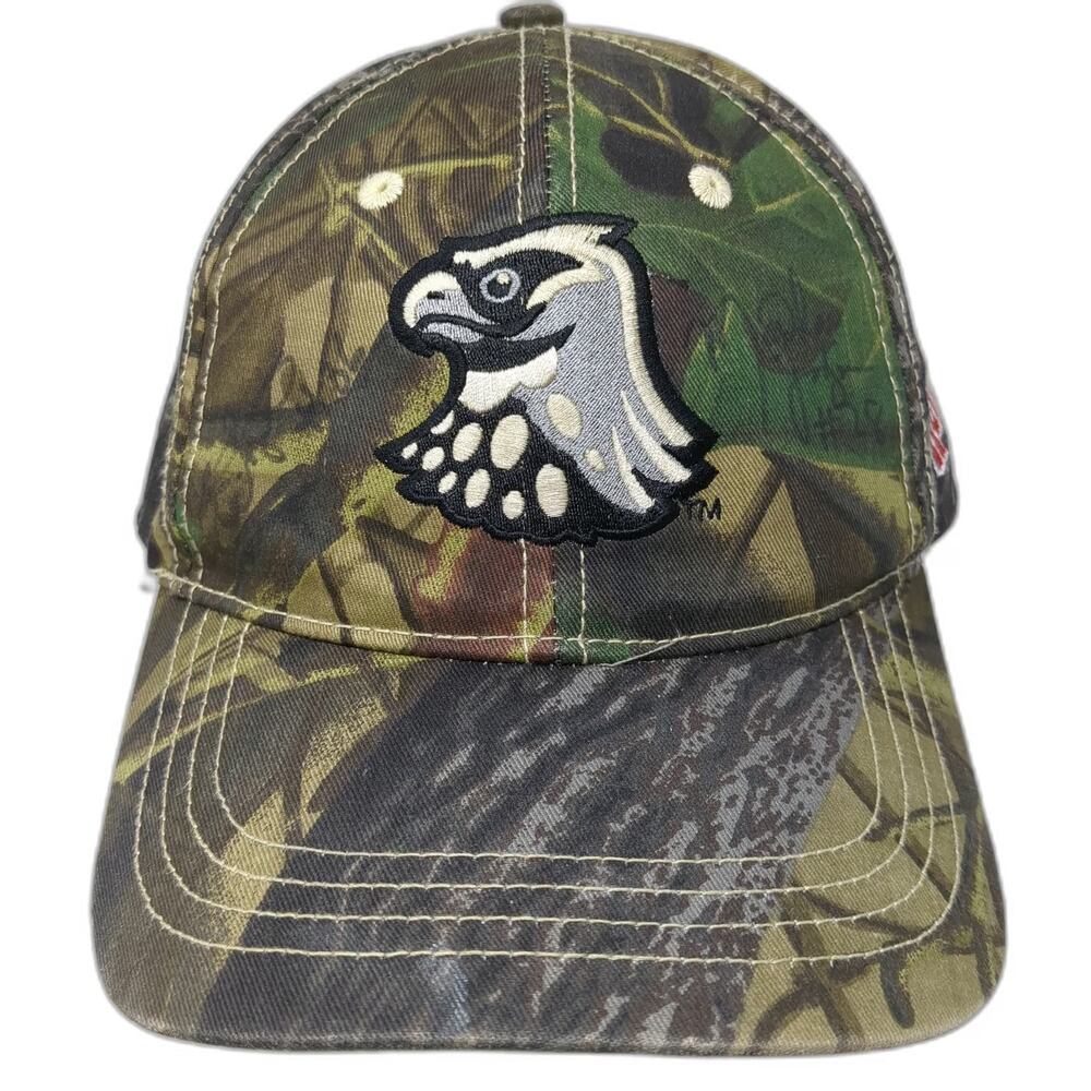 Design Dynamix Baseball Cap Green One Size Boise Hawks Wendy's Logo Camo hat